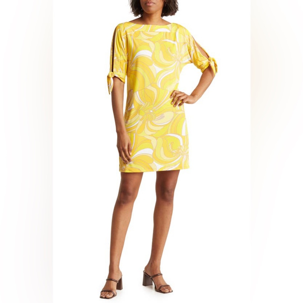 Trina Turk Tropical Floral Dress (Yellow)